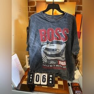 Ford Men's Grey and Black T-shirt vtg